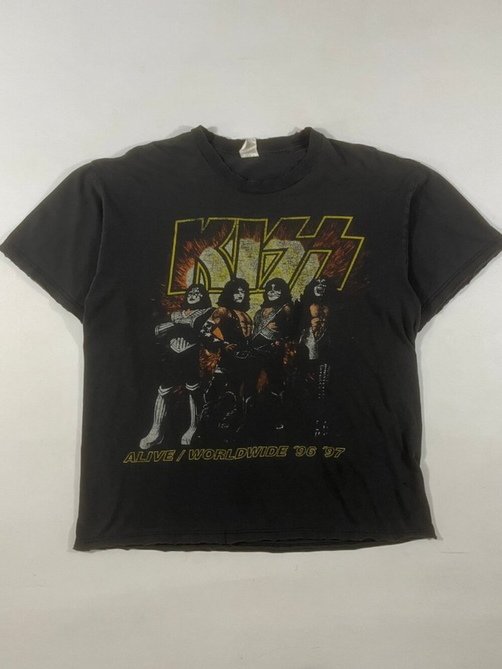 Vintage KISS Alive Worldwide 96 97 Tour Tee Salt Lake City Band T-Shirt